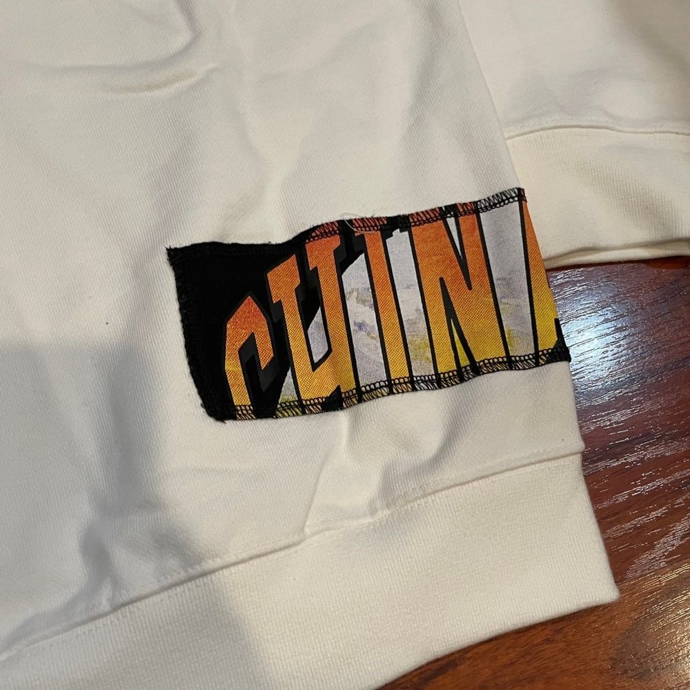 New Chinatown Market Patchwork White Sweaters Sz … - image 7